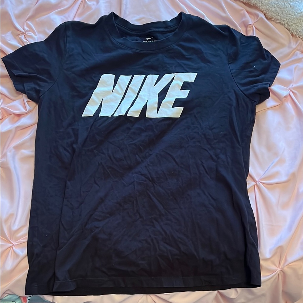 Nike Black T-Shirt with White Logo